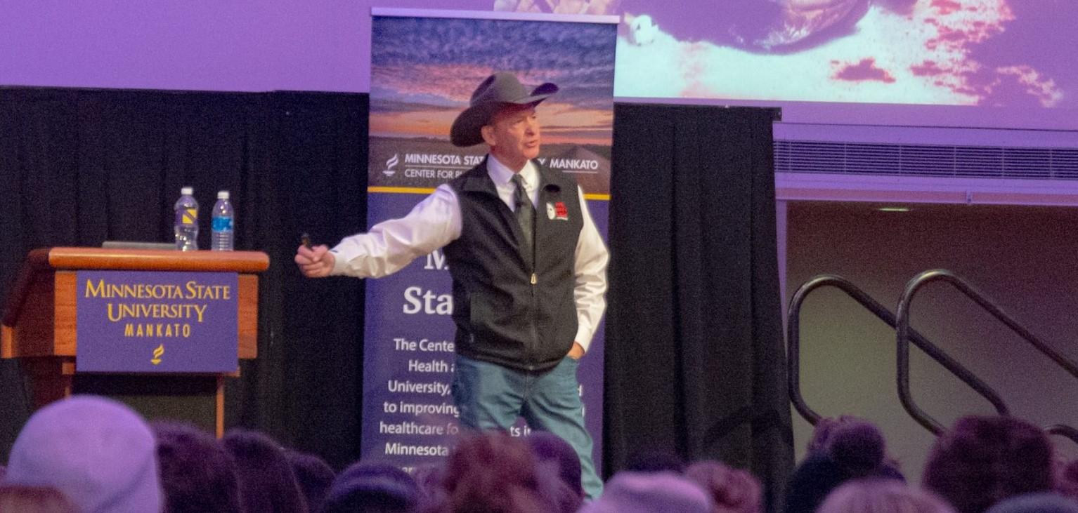 Mental Health Speaker Clint Malarchuk Talks to Students at Minnesota State