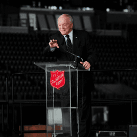 Dallas Cowboys Owner Jerry Jones Speaks at a Luncheon for The Salvation Army
