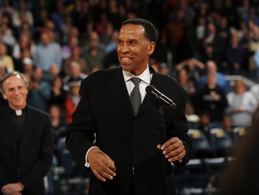 Adrian Dantley , accompanied by wife Dinitri and Utah Jazz owner News  Photo - Getty Images